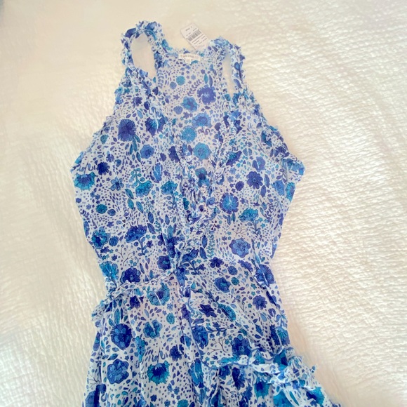 NWT Poupette St. Barth Floral Wrap Maxi Dress in Blue Naïf. Size XS - Picture 6 of 7